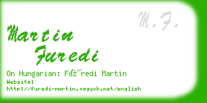martin furedi business card